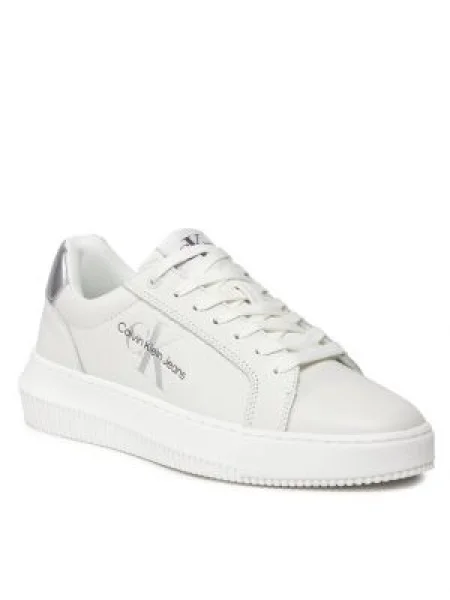 Dámske topánky Calvin Klein Cupsole Mono Lth Wn white/silver biela