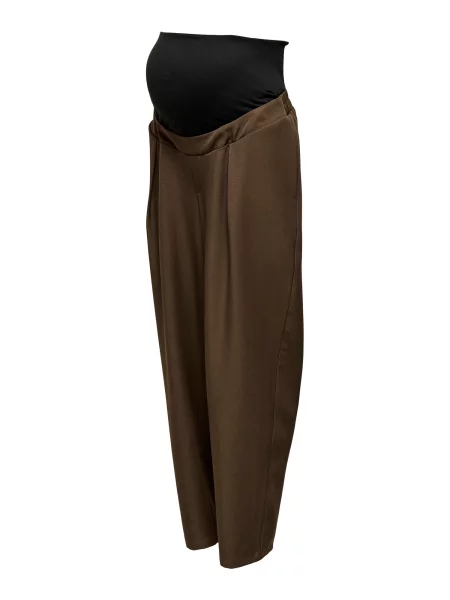 Only Maternity Pantaloni cutați OLMCALLY' maro