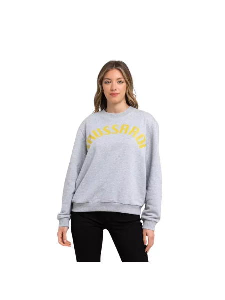 Bluza Trussardi z okrągłym dekoltem szara