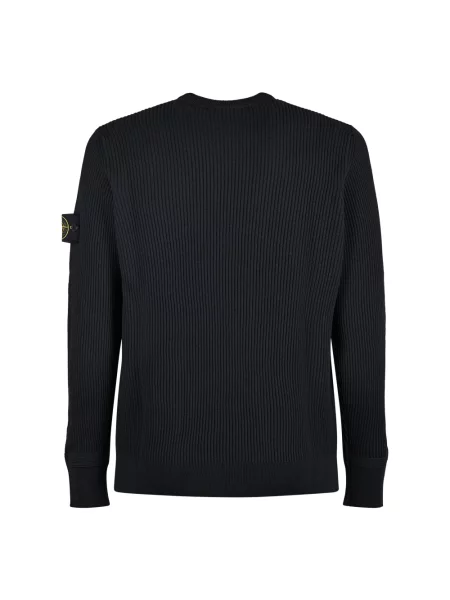 Sweter Stone Island wełniany z kamieniami niebieski