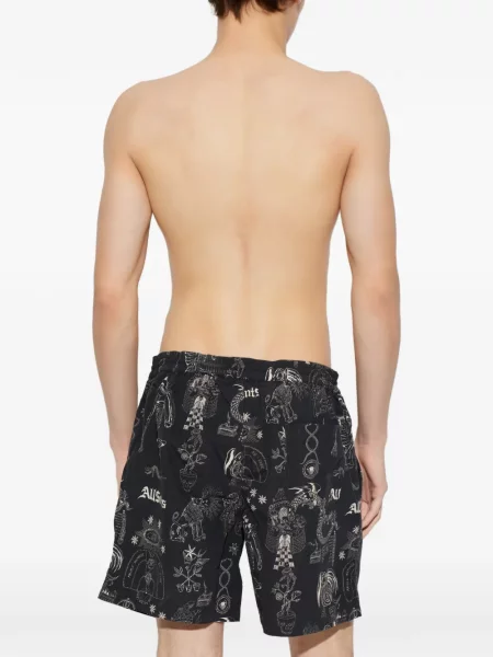 Шорти Allsaints с принт черно