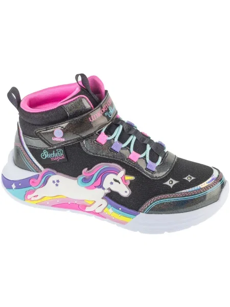 Členkové topánky Skechers čierna