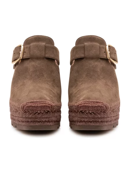 Chodaki Stella Mccartney zamszowe brązowe