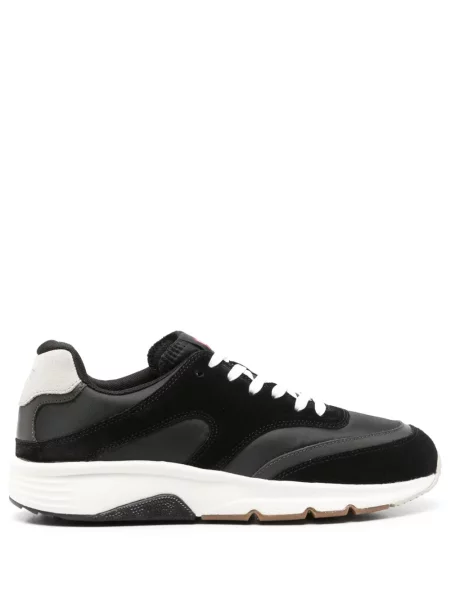 Sneakerși Camper din piele de căprioară negru