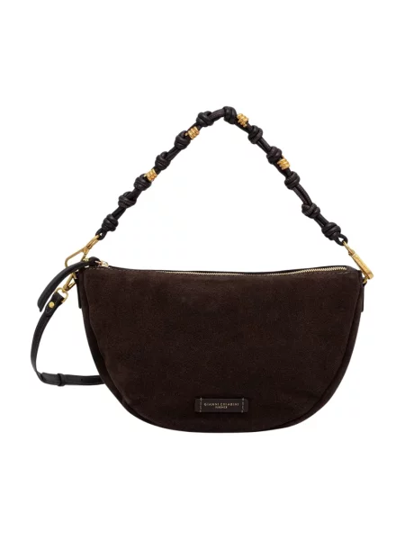 Gianni Chiarini torebka crossbody zamszowa CLEO brązowa