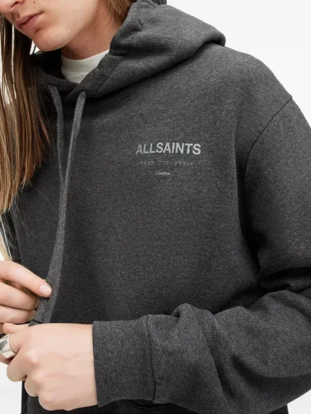 Hanorac cu glugă Allsaints gri