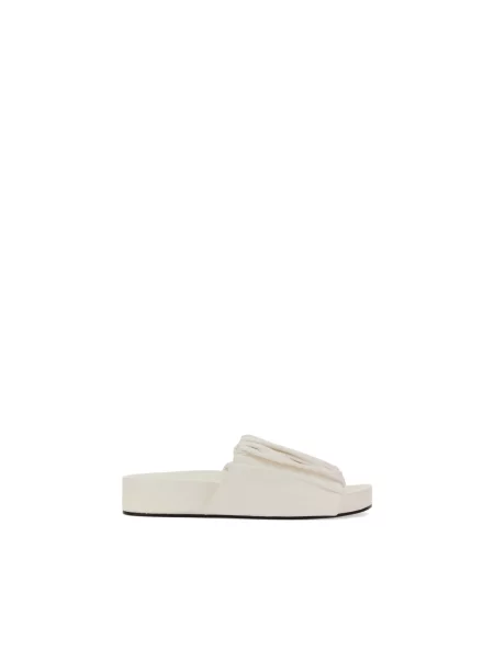 Klapki Jil Sander skórzane białe