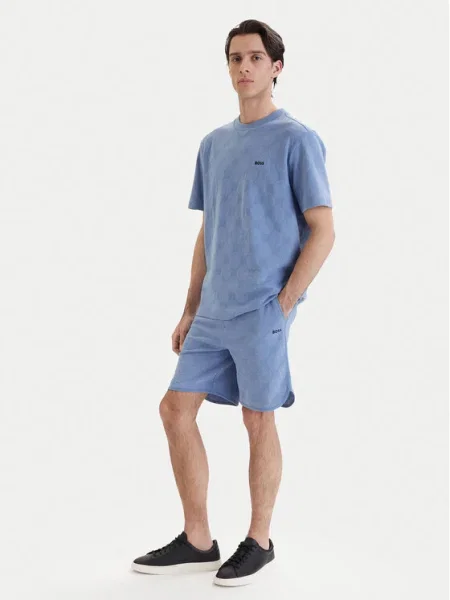 BOSS Tricou Member celest albastru