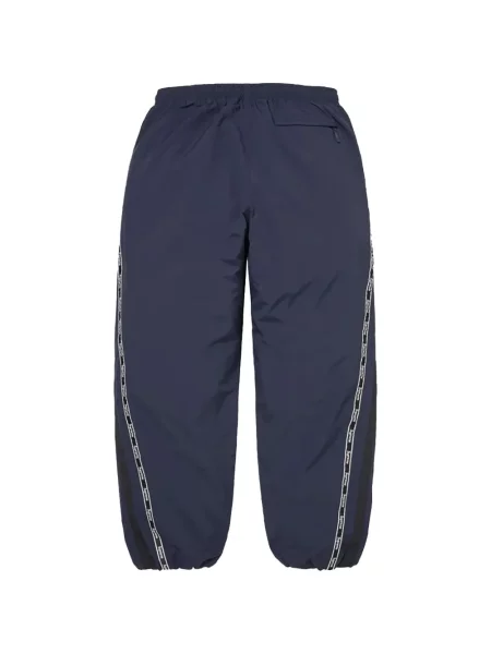 Pantaloni Supreme alergare cu autograf albastru
