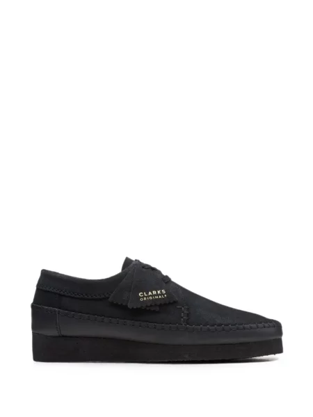 Pantofi derby Clarks Originals cu șireturi din dantelă gri