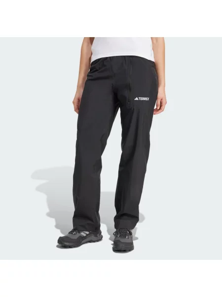 ADIDAS TERREX Outdoorové kalhoty Multi Climaproof Two-Layer Rain černá bílá