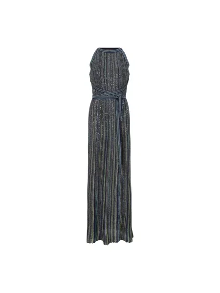 Lniana sukienka maxi Missoni