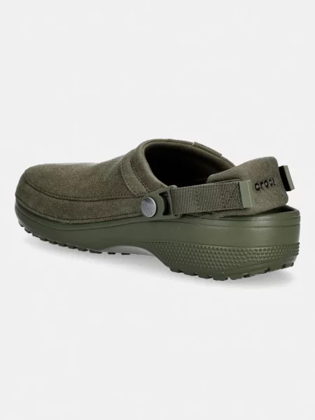 Crocs klapki Classic Crafted Vegan Suede Cg zielone