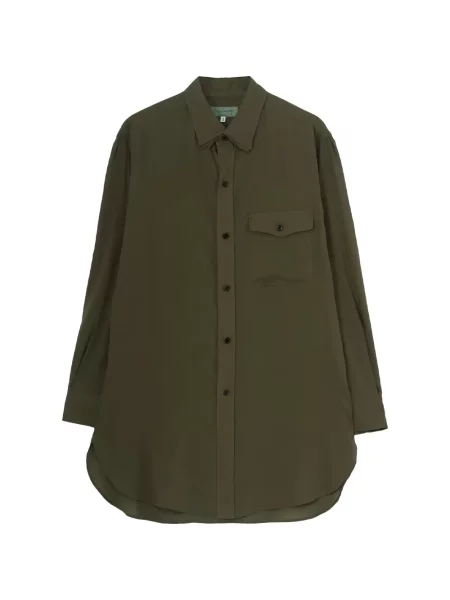 Gulerat lung cămașă Yohji Yamamoto verde