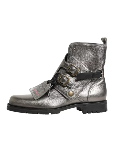 Botki Dolce And Gabbana skórzane szare