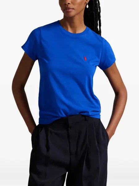 Zateplené pruhované tričko Polo Ralph Lauren s výšivkou zelené