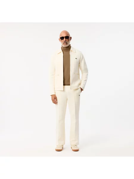 Lacoste Golf Z Wełny Merynosów brązowy