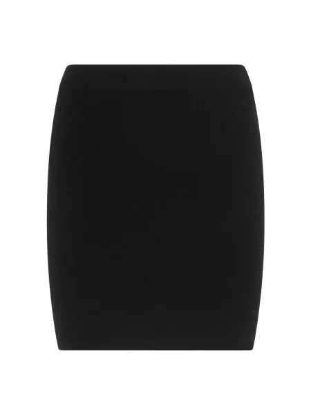 Spódnica mini T By Alexander Wang wełniana z logo czarna