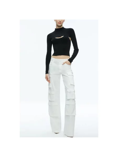 Spodnie cargo Alice + Olivia beżowe