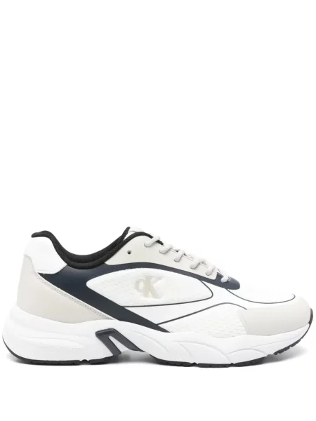 Sneakerși Calvin Klein Jeans cu broderie alb