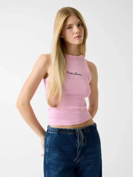 Guess Jeans Marškinėliai rožinė