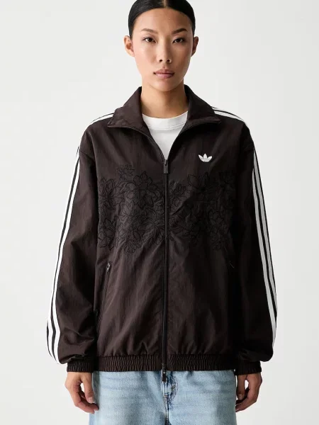 Adidas Originals hanorac cu pentru femei Floral Firebird maro