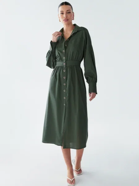 BWLDR Rochie tip bluză Lola jad verde