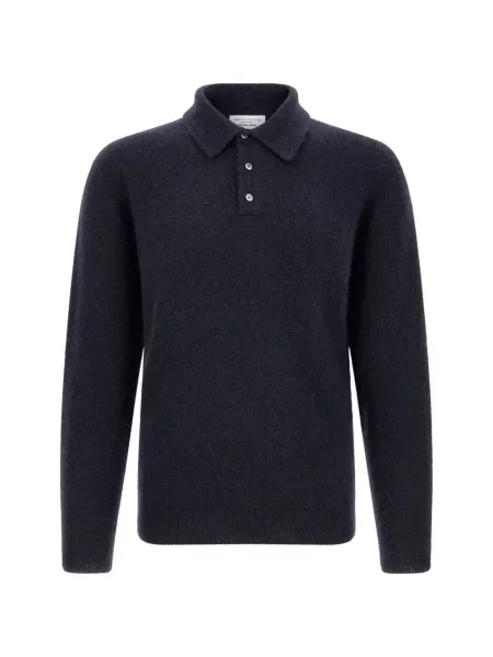 Lung tricou polo Roberto Collina albastru
