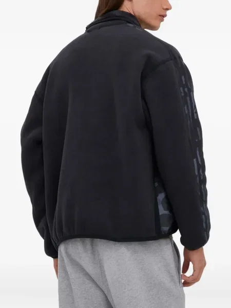 Geacă Adidas cu glugă din fleece cu model camuflaj alb