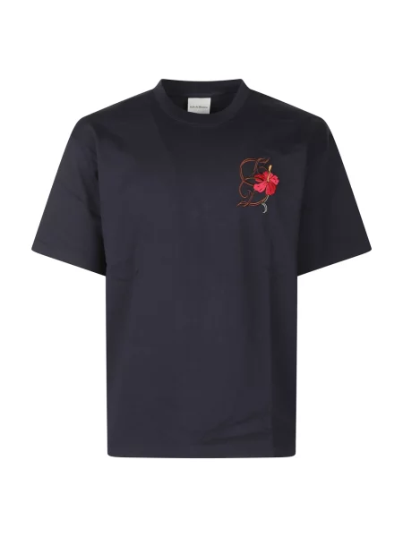 Drôle de Monsieur D Hibiscus Broddée t-shirt niebieska