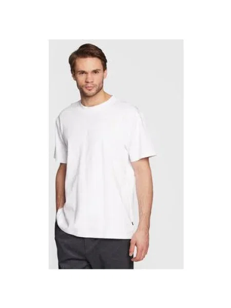 Solid Tričko Danton Boxy Fit biela