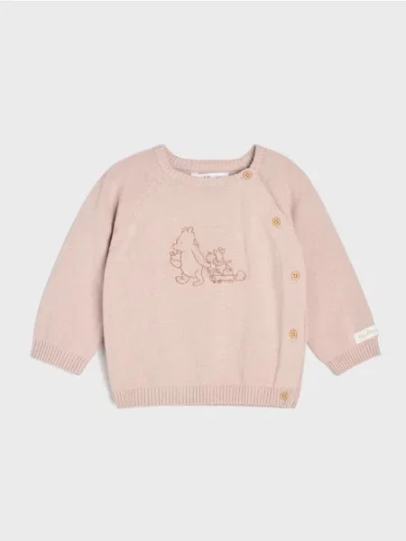 Sinsay svetr se zapínáním na Winnie the Pooh béžová