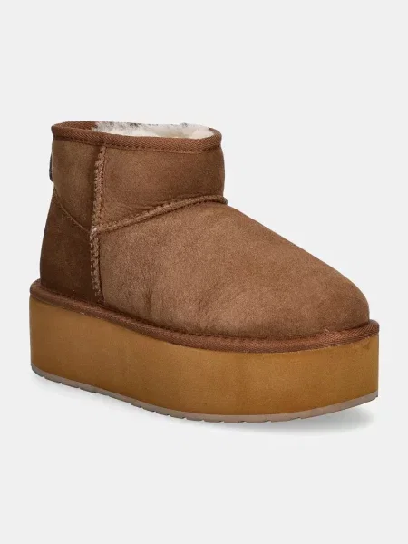 Dámske snehule EMU Australia Stinger Micro Flatform chestnut hnedá
