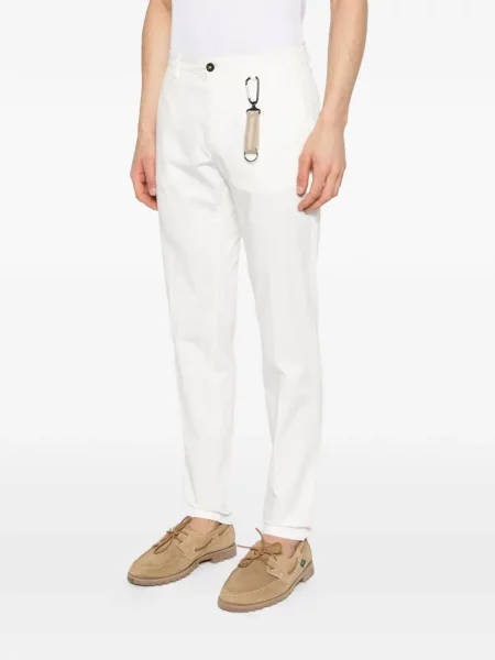 Kalhoty Manuel Ritz s autogramem bílé