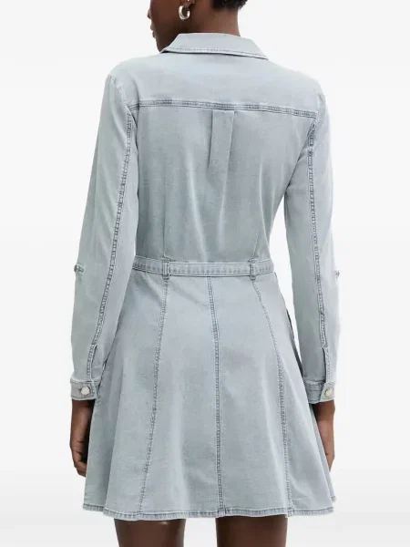 Cu centură rochie din denim Morgan albastru