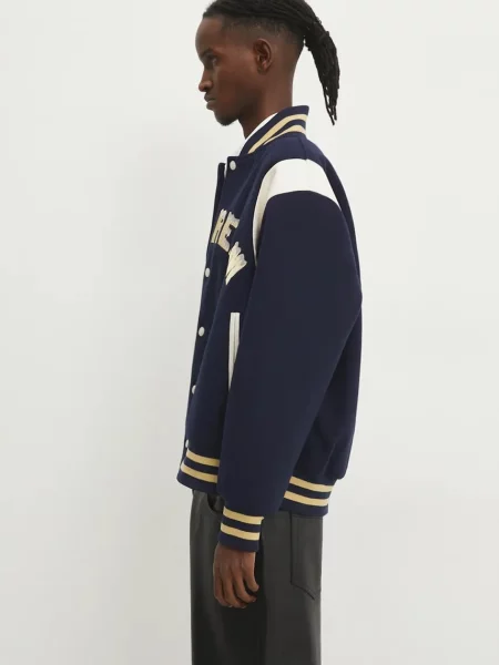 ICECREAM kurtka bomber Drippy Varsity Jacket przejściowa oversize granatowy