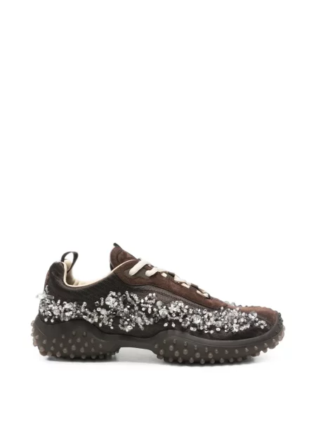 Sneakerși Miu Miu din piele maro