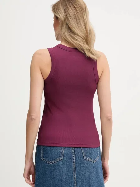 Džínový top Calvin Klein Jeans fialový