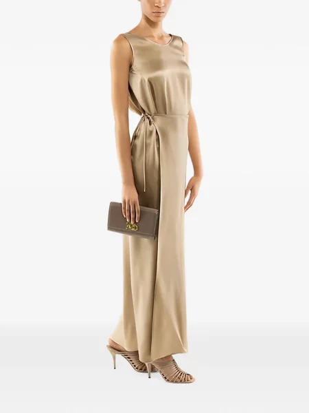 Rochie maxi Ferragamo din satin plic