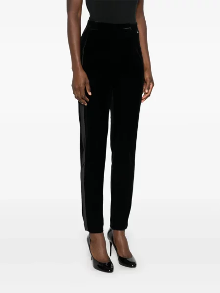 Pantaloni Nissa de catifea negru
