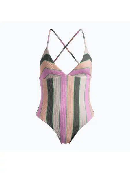 Jednodílné plavky ROXY Vista Stripe agave green very vista stripe zelené