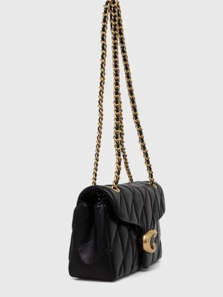 Geanta de piele Coach din piele negru