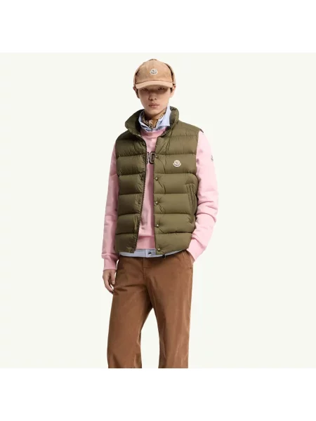 Kamizelka puchowa Moncler Tibb zielona