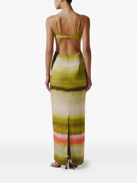 Rochie Baobab cu spatele deschis verde