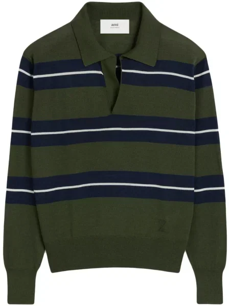 Polo majica Ami Paris zelena