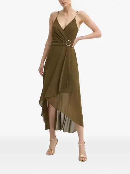 Rochie midi Morgan asimetrică verde
