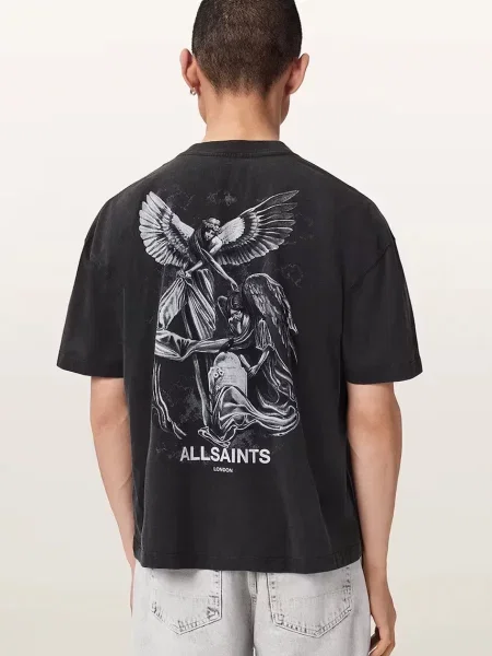 AllSaints tricou pentru bărbați din SERAPH negru