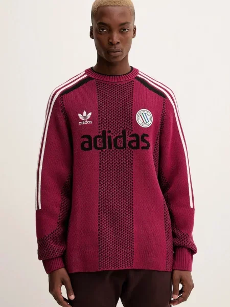 Pulover adidas Adicolor Blokecore Longsleeves Light Weight Pullover UNISEX Legacy S burgundy