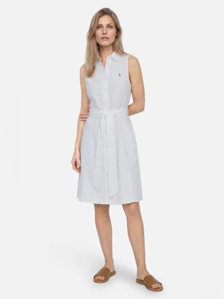 Polo Ralph Lauren sukienka rozkloszowana biała