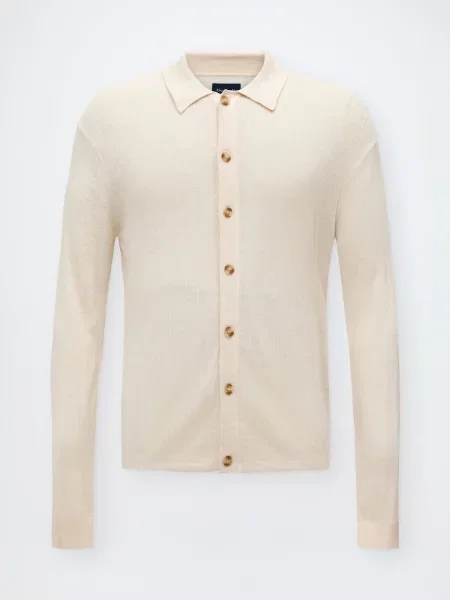 Abercrombie & Fitch Geacă tricotată crem